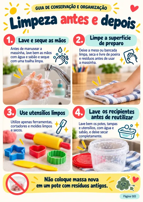 Guia de Conservação — Limpeza antes e depois