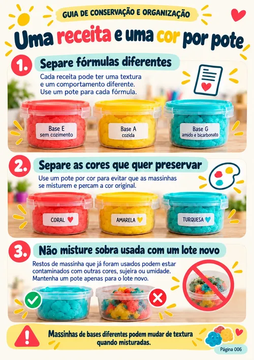 Guia de Conservação — Uma receita e uma cor por pote